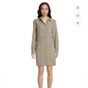 BeachLunchLounge Bowie Utility Shirt Dress | Linen Rayon Button Down| Medium